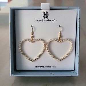 ⭐️House of Harlow 1960⭐️ Gold heart earrings